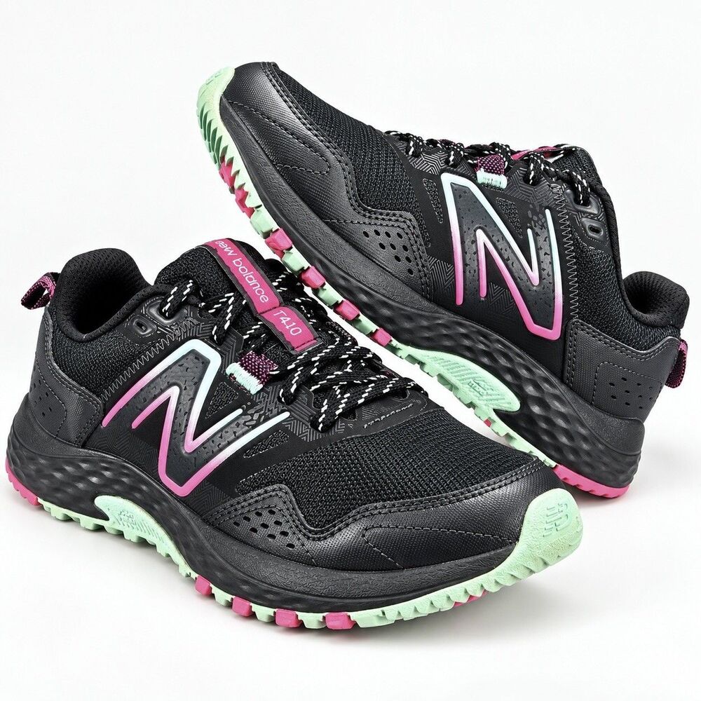 New Balance 410 V8 Women’s Size 7 Trail Running Shoes Black Pink Mint WT410LC8